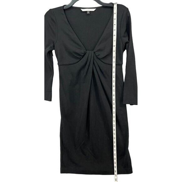 Diane Von Furstenberg Dress Size 4 Black Wool Knit Elena Shift Timeless Elegance - Picture 7 of 14